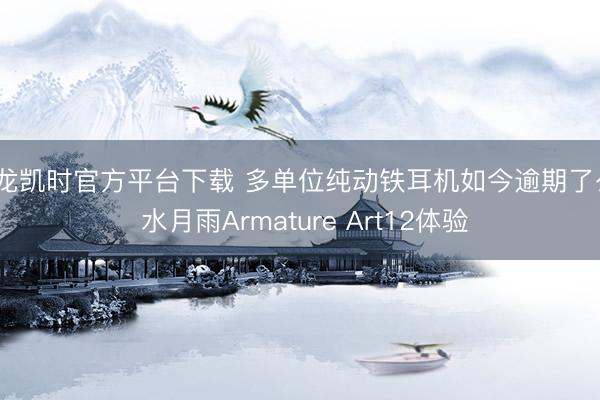 尊龙凯时官方平台下载 多单位纯动铁耳机如今逾期了么? 水月雨Armature Art12体验